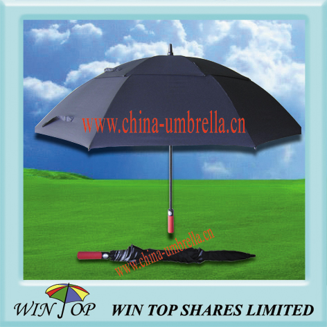 Auto double canopy golf umbrella