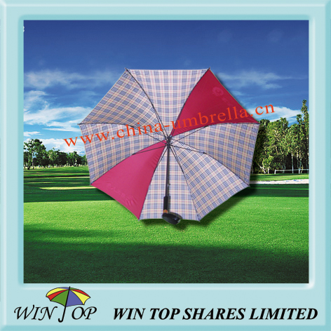 Uniquie golf umbrella with wooden golf head handle
