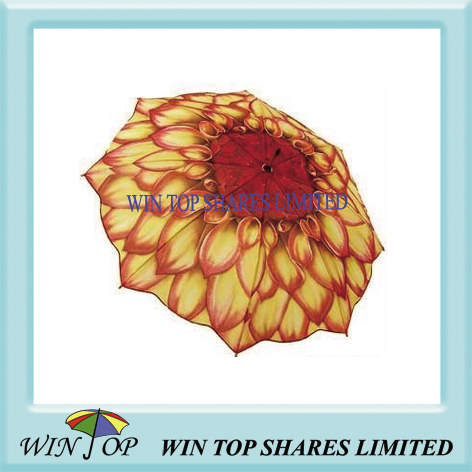 23 inch straight sun flower printing umbrella