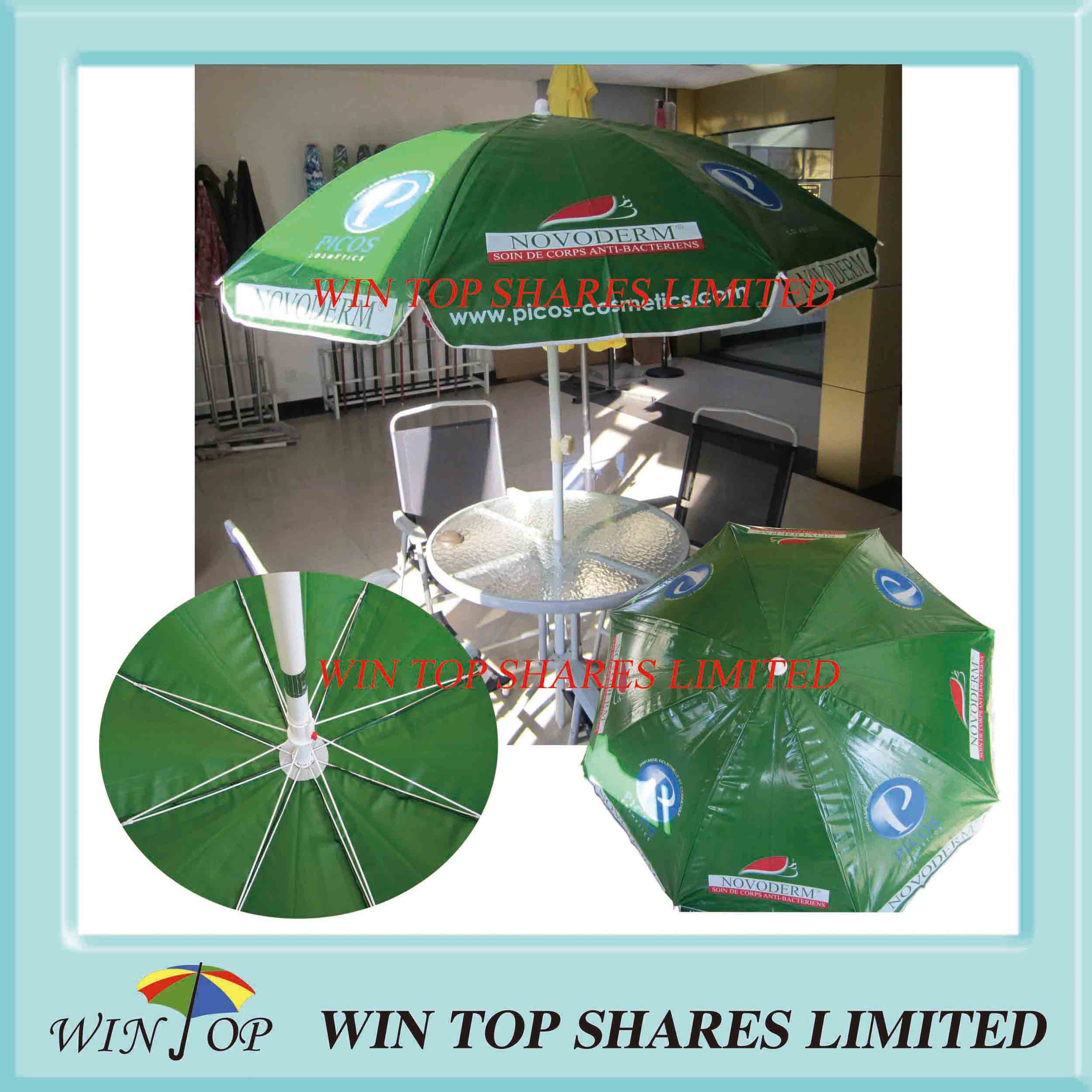 Promotion Green PVC Beach Umbrella