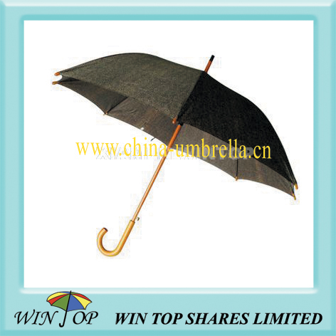 23" auto straight wooden TC umbrella
