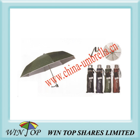 21" x 8 ribs 3 fold steel umbrella
