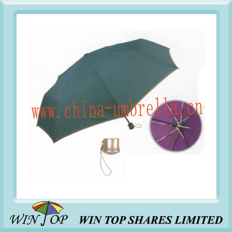 Mini 3 folding umbrella with 2 colors coating
