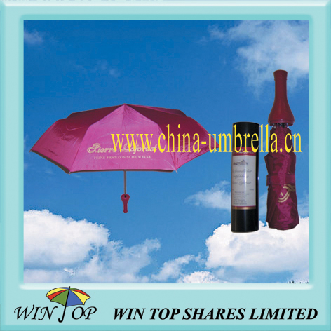 Advertising bottle umbrella